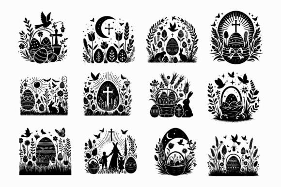 Download Easter Silhouette Vector Bundle Bunny SV - Silhouette vector bundle Collection