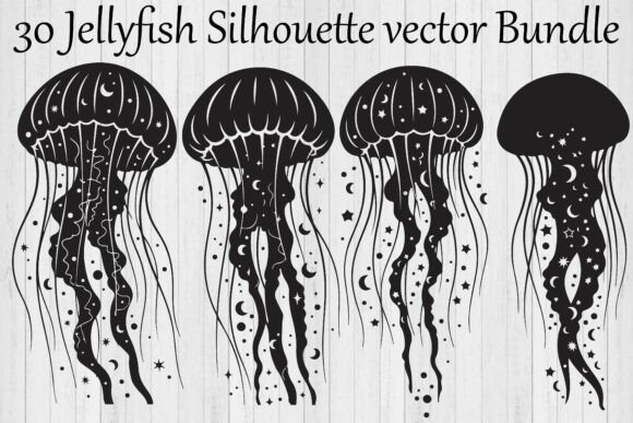 Download Jellyfish Silhouette Vector Bundle - Premium Resources